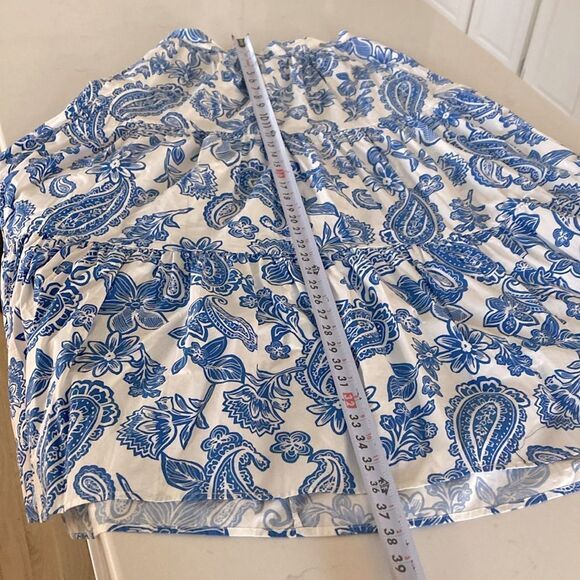 Xirena Angeline Santorini Blue Paisley Maxi Skirt Pockets L - Picture 7 of 9